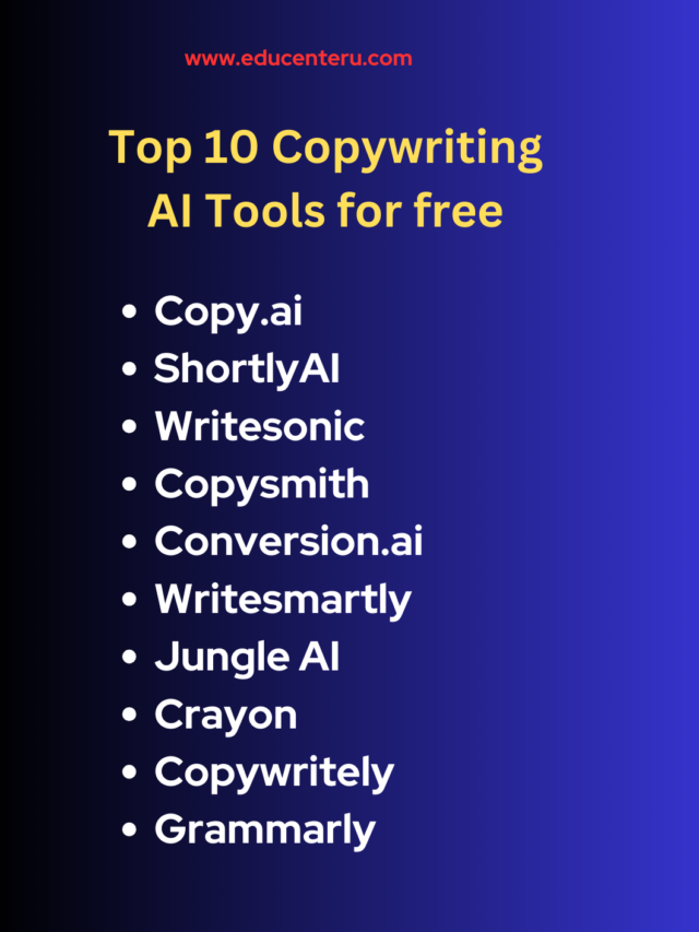 TOP 10 Copywriting AI Tools For Free